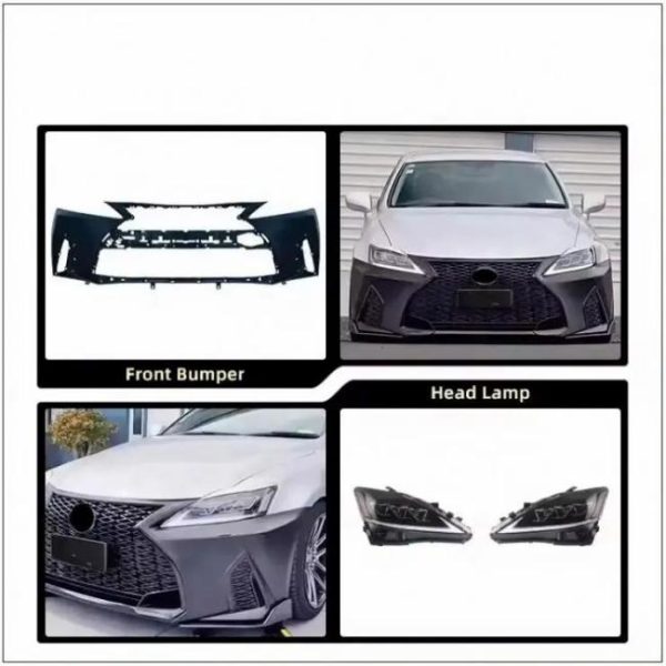 Car Bumpers |   Auto Body Kit Car Grille Front Bumper IS Upgard to 2020 Front Bumper for Lexus IS 2006-2012