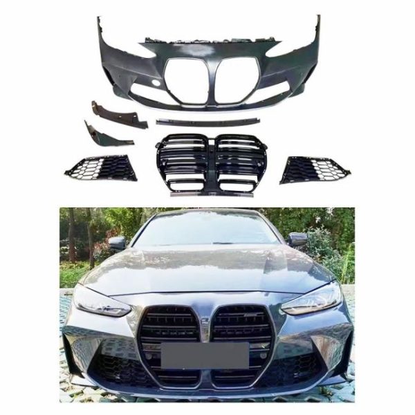 Car Bumpers |   For BMW 4 Series G22/G28 Modified M4 Style Front Bumper With Grill For BMW Body Kit Car Bumper 2020 +