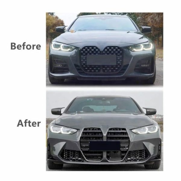 Car Bumpers |   For BMW 4 Series G22/G28 Modified M4 Style Front Bumper With Grill For BMW Body Kit Car Bumper 2020 +