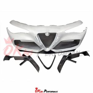 Car Bumpers |   GTAM Style Partial Carbon Fiber Front Bumper Bodykit For Alfa Romeo Giulia Body Kit