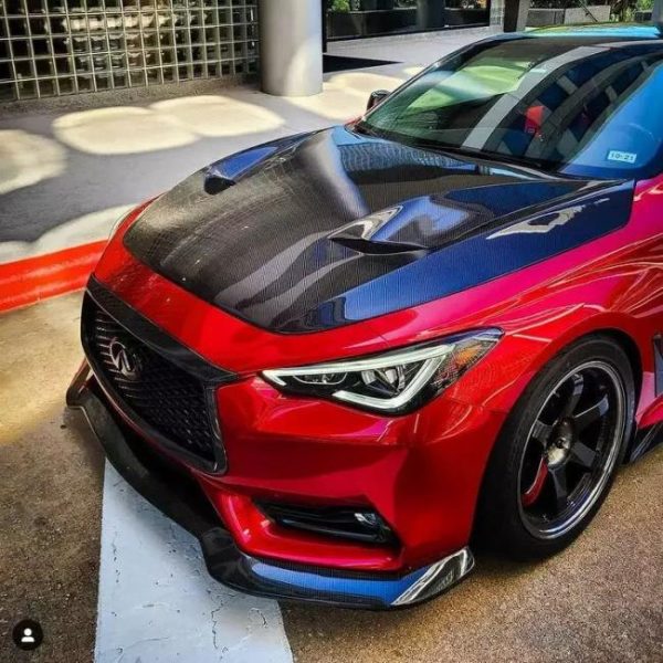 Engine Hoods |   Car Carbon Fiber Engine Hood Cover For INFINITI Q60 Bonnet Hood