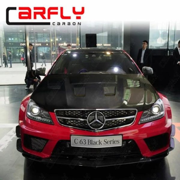 Engine Hoods |   Carbon fiber hood for W204 c63 amg Engine cover in stock