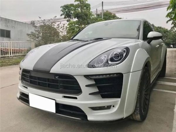 Engine Hoods |   Carbon Fiber/FRP Front Engine Hood Air Vent Middle Trim Cover for Porsche Macan 2014-2018 FRP Bonnet Cover Car Styling