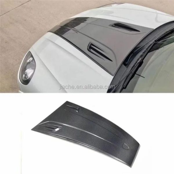 Engine Hoods |   Carbon Fiber/FRP Front Engine Hood Air Vent Middle Trim Cover for Porsche Macan 2014-2018 FRP Bonnet Cover Car Styling