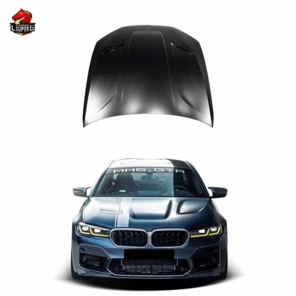 Engine Hoods |   High Performance Aluminum Bonnet Hood For BMW 5 Series G30 G38 Upgrade to M5 CS Style Engine Hood Bonnet 2018-2022