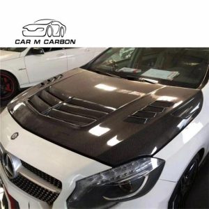 Engine Hoods |   Hot Selling Bonnets for A Class W176 A180 A260 A45 14-16y CF FPR Material Engine Hoods V style Vented bonnet