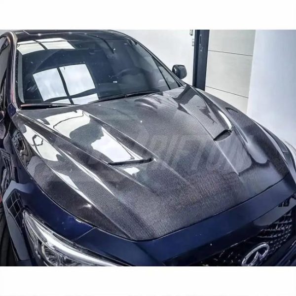 Engine Hoods |   MBJ Style Carbon Fiber Hood For Infiniti Q50 Engine Bonnet