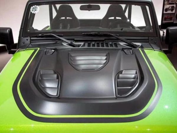 Engine Hoods |   VISHN fit for Jeep 2018-2023 Wrangler JL Hellcat Style Engine Hood Cover Bonnet Engine Protecter Steel