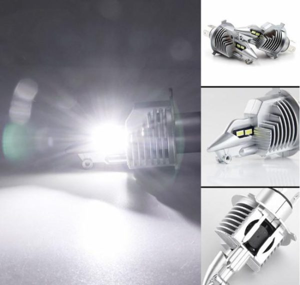 LED Headlights |   Car headlights Fighter Jet spotlight mini dual light headlights high beam low bean light H4 bulb led