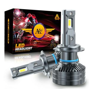 LED Headlights |   Custom AKE H4 H7 H11 H16 auto lamp aluminum 12v led light 9005 9006 9007 9012 led headlight bulb 55W high power led headlight