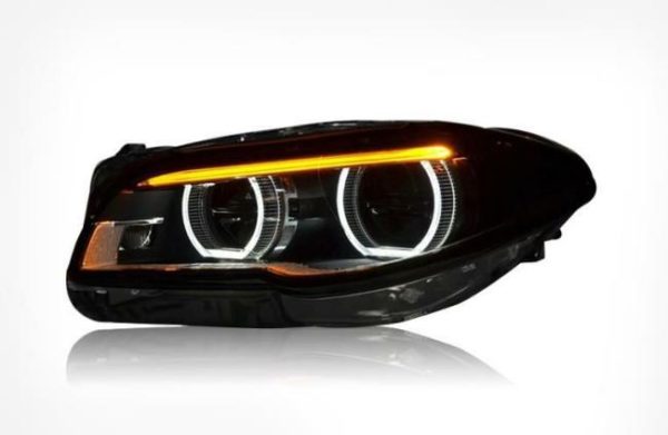 LED Headlights |   F10 Headlight for bmw f10 5 series full led headlight upgraded to Angel Eyes LED daily running lights 2010-2017