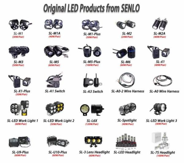 LED Headlights |   SENLO  Motorcycle lights motorcycle led laser gun dual color mini driving light led driving/fog light