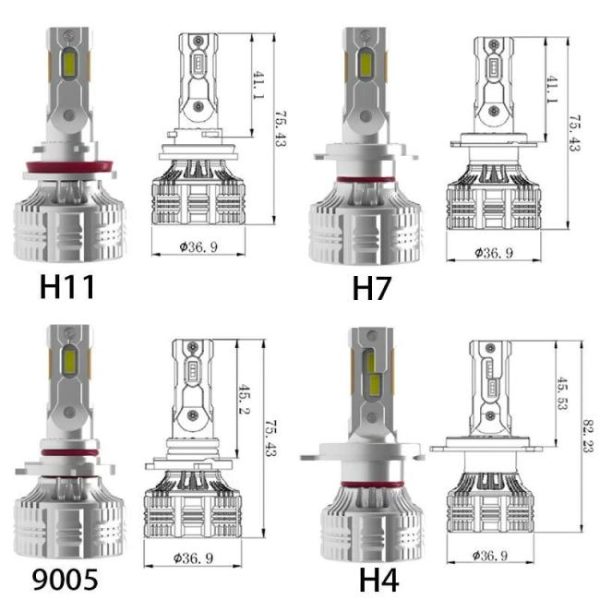 LED Headlights |   Yosovlamp f5 high power headlamp 130w 25000lm fan h7 h11 hb3 5202 P13W 150w  f6 f7 c6 led headlight f9 h4 65w 100w super bright