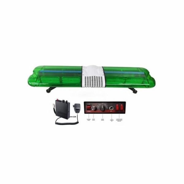 Other Light Bars |   120 watts DC 12V   Ambulance Green LED Light  Warning light bar with siren horn speaker