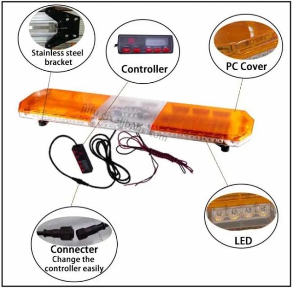 Other Light Bars |   47 inch best led strobe lights amber LED strobe kits truck emergency warning light bar