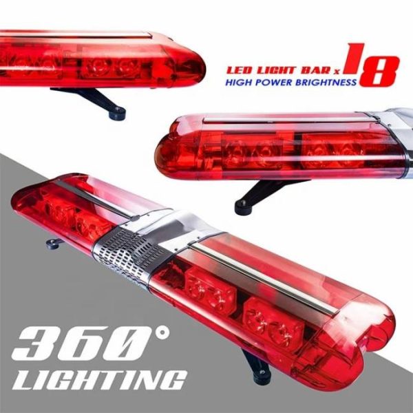 Other Light Bars |   Full size dc12v led ambulance emergency rotating light bar with siren speaker