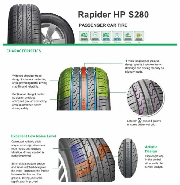 Passenger Car Tires |   195/65R15 Doublestone brand China manufacture for passenger car tyres