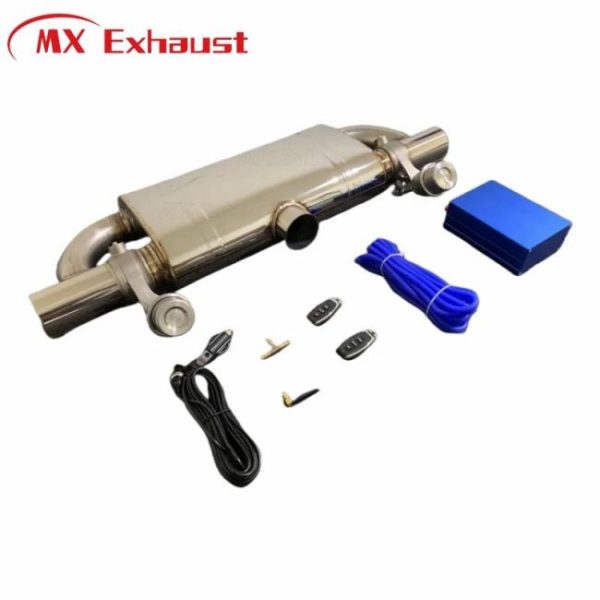 Tuning Exhausted Systems |   Customizable 2.5 inch Universal vacuum valved T pipe Electric Valvetronic Exhaust Muffler for sport car