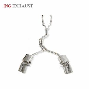 Tuning Exhausted Systems |   ING Auto Performance Parts Stainless Steel Catback Exhaust For Audi S5 B8 Auto Modification Electronic Valve Muffler