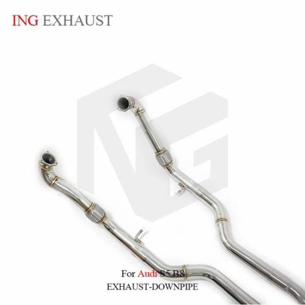 Tuning Exhausted Systems |   ING Auto Performance Parts Stainless Steel Catback Exhaust For Audi S5 B8 Auto Modification Electronic Valve Muffler