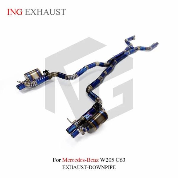 Tuning Exhausted Systems |   ING Car Accessories Exhaust Catback for Benz C63 W205 W211 4.0T AMG GT63S C63S CLS63 E63 Titanium Alloy Tuning Valve muffler