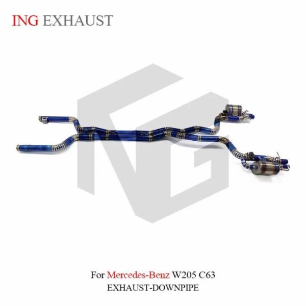 Tuning Exhausted Systems |   ING Car Accessories Exhaust Catback for Benz C63 W205 W211 4.0T AMG GT63S C63S CLS63 E63 Titanium Alloy Tuning Valve muffler