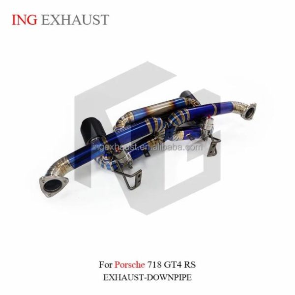 Tuning Exhausted Systems |   ING Catback Exhaust For 2022-up Porsche 718 Cayman GT4 RS  4.0T With Muffler Valves Titanium Alloy Exhaust Pipes Car Accessories