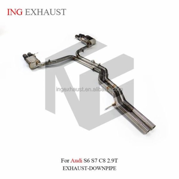 Tuning Exhausted Systems |   ING Exhaust System Performance Stainless Steel Catback for Audi S6 S7 C8 2.9T Auto Tuning  Pipes Exhaust System