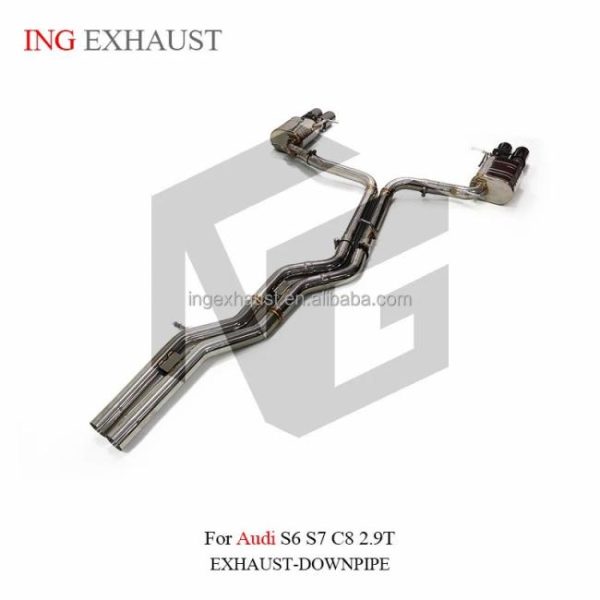 Tuning Exhausted Systems |   ING Exhaust System Performance Stainless Steel Catback for Audi S6 S7 C8 2.9T Auto Tuning  Pipes Exhaust System