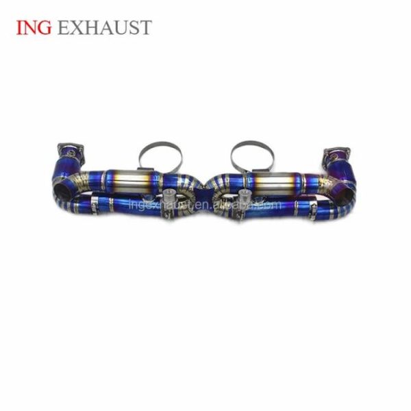 Tuning Exhausted Systems |   ING Exhaust System Titanium Alloy Catback For Porsche 911 997.2 Turbo With Muffler Valves Pipes Exhaust Auto Performance Parts