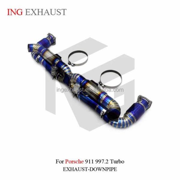 Tuning Exhausted Systems |   ING Exhaust System Titanium Alloy Catback For Porsche 911 997.2 Turbo With Muffler Valves Pipes Exhaust Auto Performance Parts