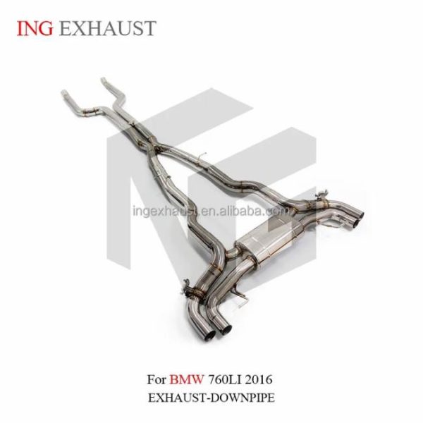 Tuning Exhausted Systems |   ING Factory direct sales Catback Exhaust Pipe For 2016-up BMW 760LI Exhaust System Tuning exhausted systems