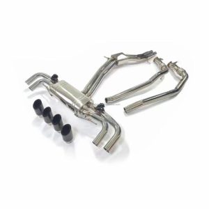 Tuning Exhausted Systems |   ING High Performance Stainless Steel Catback For Porsche Cayenne Turbo 9YA 4.0T With Muffler Valve Exhaust System Pipes