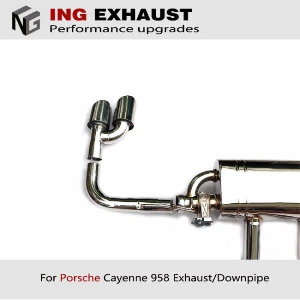 Tuning Exhausted Systems |   ING Hot Sale ss304 catback exhaust pipe for 2010-2017 Cayenne 92A 958 3.0 3.6 4.8 tuning exhausted systems