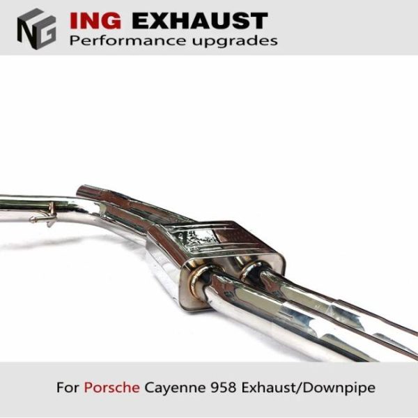 Tuning Exhausted Systems |   ING Hot Sale ss304 catback exhaust pipe for 2010-2017 Cayenne 92A 958 3.0 3.6 4.8 tuning exhausted systems