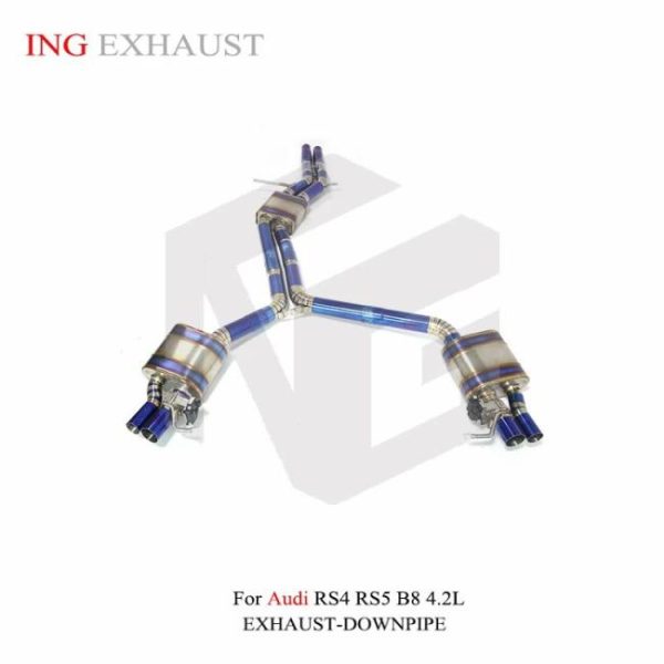 Tuning Exhausted Systems |   ING OEM Titanium Alloy Catback Exhaust 2013-up For audi S4 S5 B8 B9 3.0T Valve Muffler with Auto Performance Parts