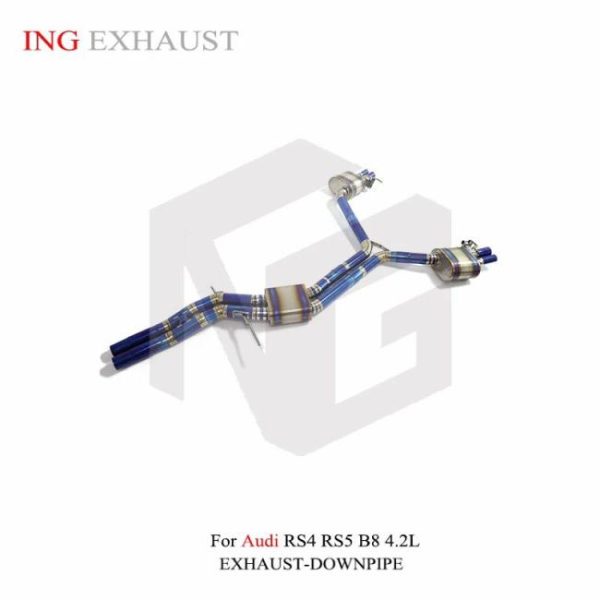 Tuning Exhausted Systems |   ING OEM Titanium Alloy Catback Exhaust 2013-up For audi S4 S5 B8 B9 3.0T Valve Muffler with Auto Performance Parts