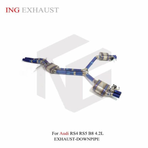 Tuning Exhausted Systems |   ING OEM Titanium Alloy Catback Exhaust 2013-up For audi S4 S5 B8 B9 3.0T Valve Muffler with Auto Performance Parts