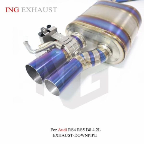 Tuning Exhausted Systems |   ING OEM Titanium Alloy Catback Exhaust 2013-up For audi S4 S5 B8 B9 3.0T Valve Muffler with Auto Performance Parts