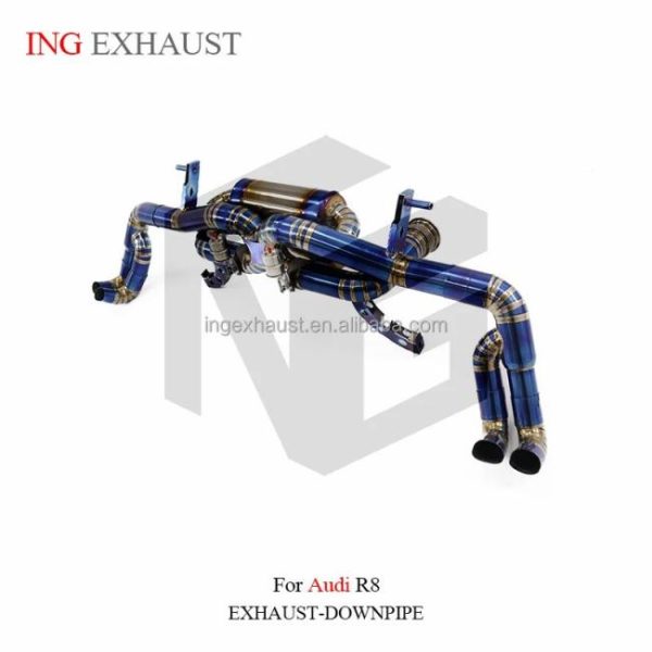 Tuning Exhausted Systems |   ING Titanium Alloy Exhaust System Performance Catback for Audi R8 Auto Modification Valve Muffler Single exhaust