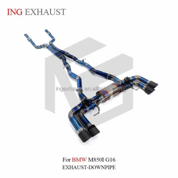 Tuning Exhausted Systems |   ING Titanium Exhaust System Catback For BMW M850i G16 2019-2022 4.4T N63 V8 With Muffler Valves Pipes Auto Performance Parts