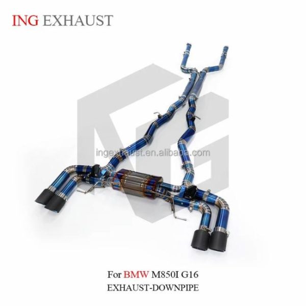 Tuning Exhausted Systems |   ING Titanium Exhaust System Catback For BMW M850i G16 2019-2022 4.4T N63 V8 With Muffler Valves Pipes Auto Performance Parts