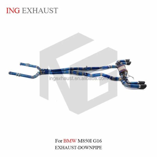 Tuning Exhausted Systems |   ING Titanium Exhaust System Catback For BMW M850i G16 2019-2022 4.4T N63 V8 With Muffler Valves Pipes Auto Performance Parts