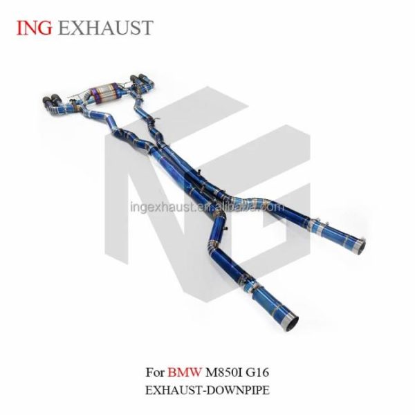 Tuning Exhausted Systems |   ING Titanium Exhaust System Catback For BMW M850i G16 2019-2022 4.4T N63 V8 With Muffler Valves Pipes Auto Performance Parts