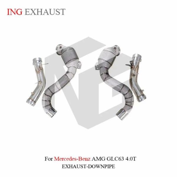 Tuning Exhausted Systems |   ING Tuning Exhaust Downpipe System For Benz AMG GLC63 4.0T 6.2 V8 stainless steel Exhaust accessories