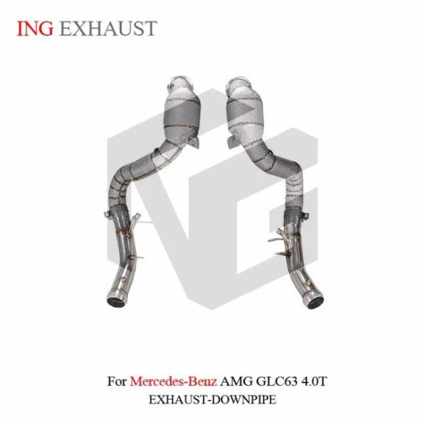 Tuning Exhausted Systems |   ING Tuning Exhaust Downpipe System For Benz AMG GLC63 4.0T 6.2 V8 stainless steel Exhaust accessories