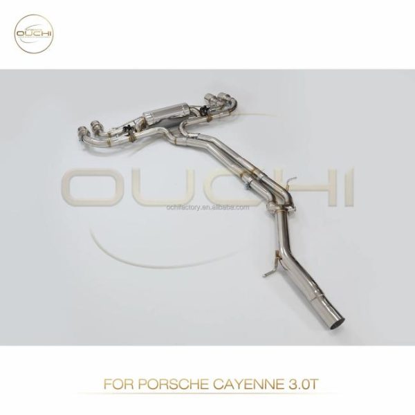 Tuning Exhausted Systems |   Ouchi SS304 Exhaust Pipes FOR Porsche Cayenne  9YO 3.0T Catback Tuning Valve Mufflers Stainless Steel Auto Performance Parts