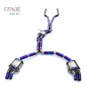 Tuning Exhausted Systems |   Professional Manufacturer Titanium alloy pipe toce exhaust for AUDI RS6 / RS7 4.0T