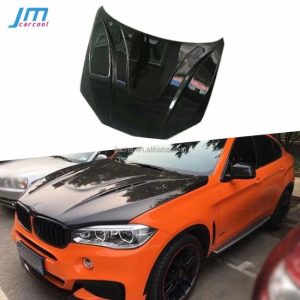 Engine Hoods |   Carbon Fiber Front Engine Hood Vent Cover For BMW X5 X6 2007-2013 car hood