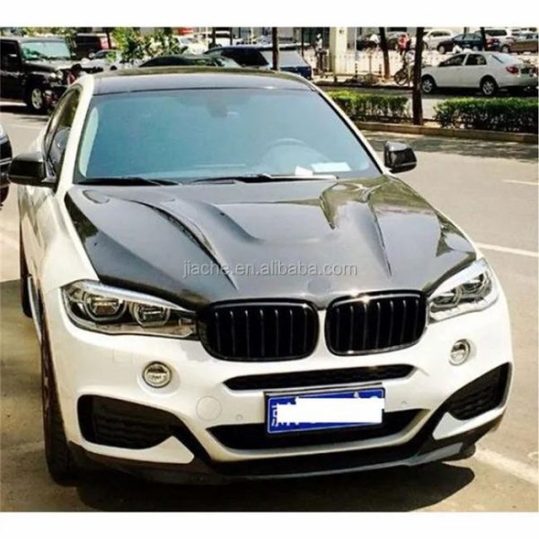 Engine Hoods |   Carbon Fiber Front Engine Hood Vent Cover For BMW X5 X6 2007-2013 car hood